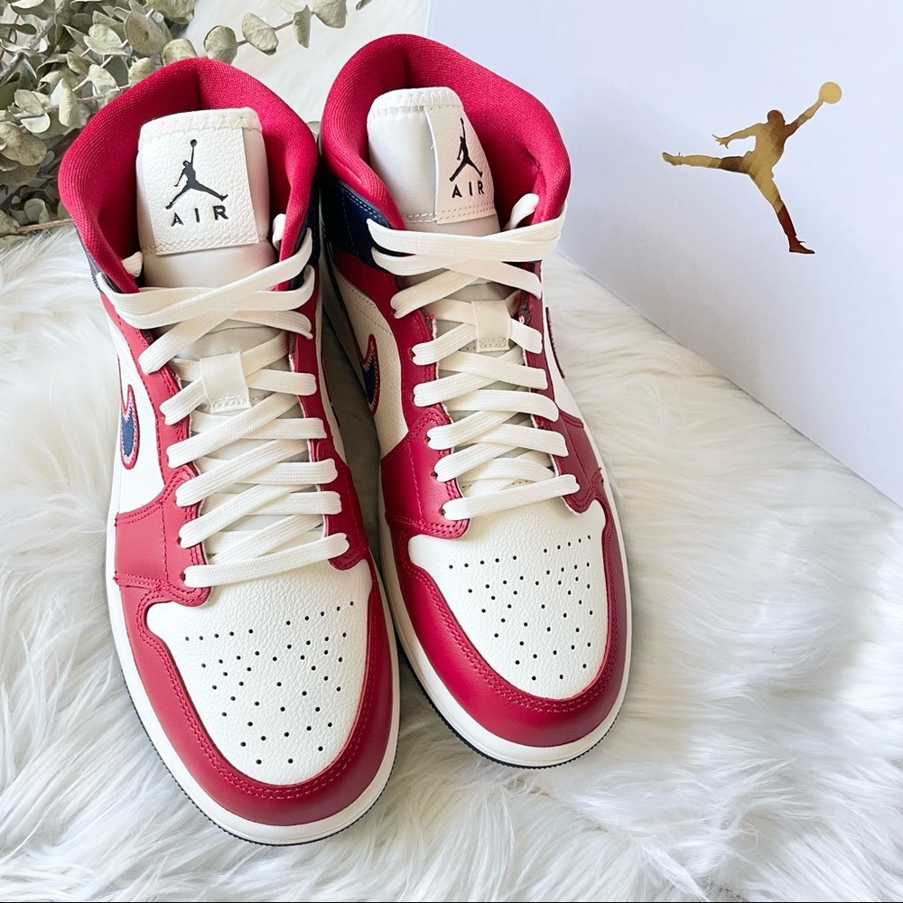 Nike Air Jordan 1 Mid SE Gym Red W8.5 DQ7648-600 USA NIB - Picture 9 of 16